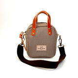 Bandolera urban box mini con asas, Taupe.