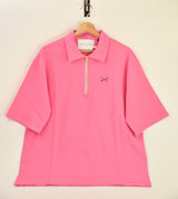 OVER ZIP POLO ROSA unisex