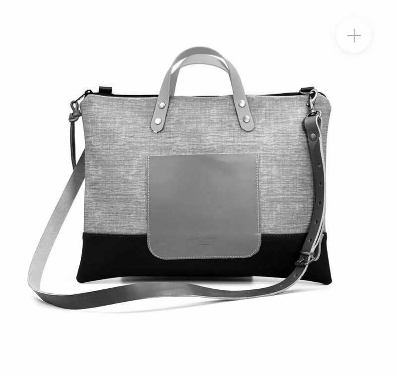 Slim canvas shoulder bag 