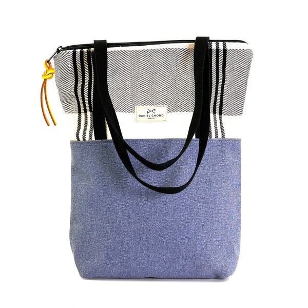 Leather tote bag