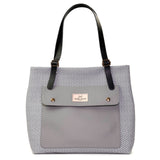 Shopper old School espiga gris bolsillo alpaca