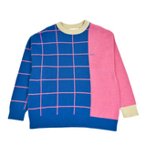 Unisex Knitted Jacquard Sweater AZUL/ROSA