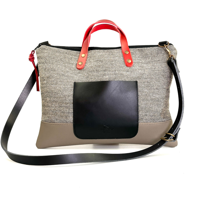 Slim canvas shoulder bag