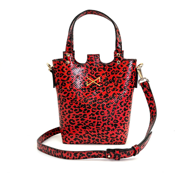 Little t-shirt bag Charol Rojo