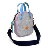 Bandolera urban box mini con asas, Lavanda.