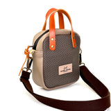 Bandolera urban box mini con asas, Taupe.