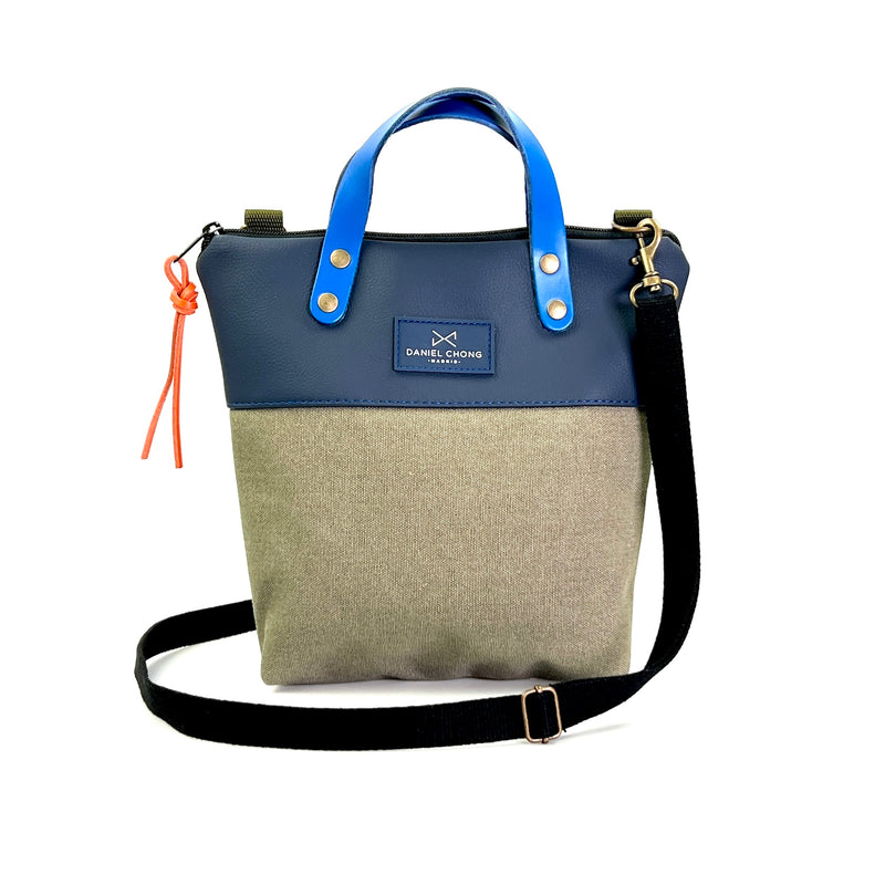 Mini Canvas Shoulder Bag with Handles 