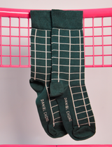 Green checkered socks