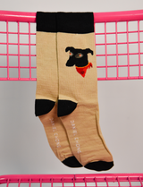 Beige greyhound socks